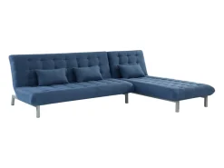 Sofá cama modular de tela azul - HORNET