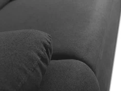 Sofá cama rinconera de tela antracita ángulo derecho PYLOS