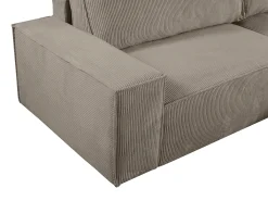 Sofá cama rinconera derecha de pana color topo AMELIA