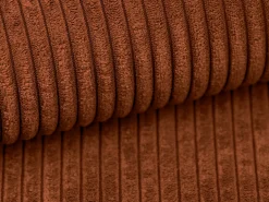 Sofá cama rinconera izquierda de pana terracota AMELIA
