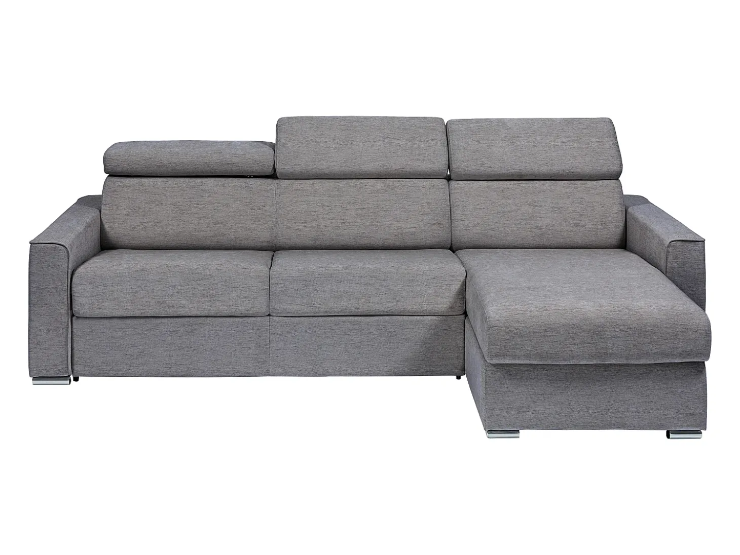 Sofá cama rinconera reversible con apertura italiana de tela beige Hasta 140cm de capacidad para dormir grosor 22 cm VIZIR