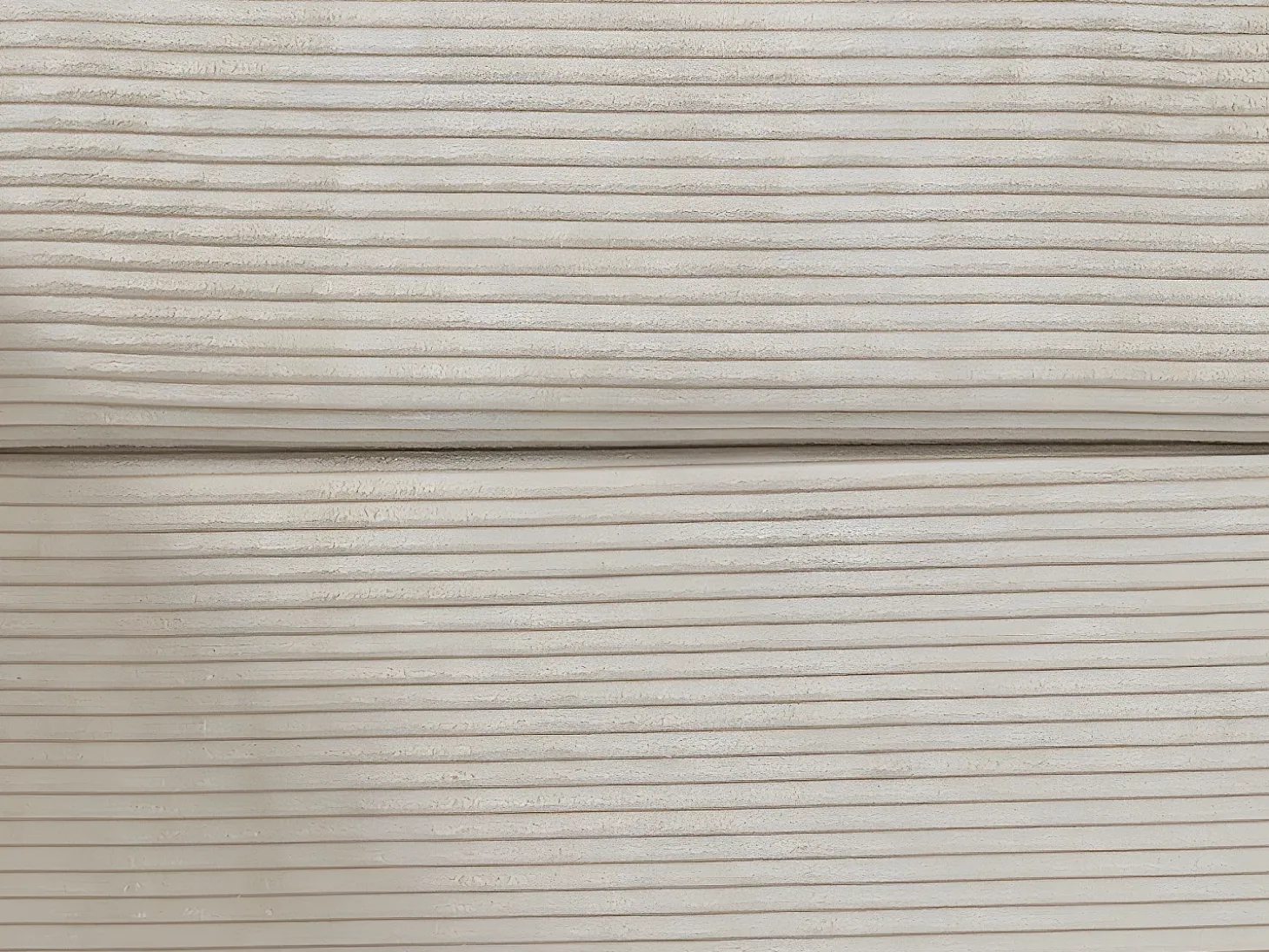 Sofá cama rinconera tipo italiano de pana beige - Colchón de láminas de 160 cm VIZIR