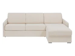 Sofá cama rinconera tipo italiano de tela beige - Medidas 160 cm - Colchón de 22 cm - CALIFE
