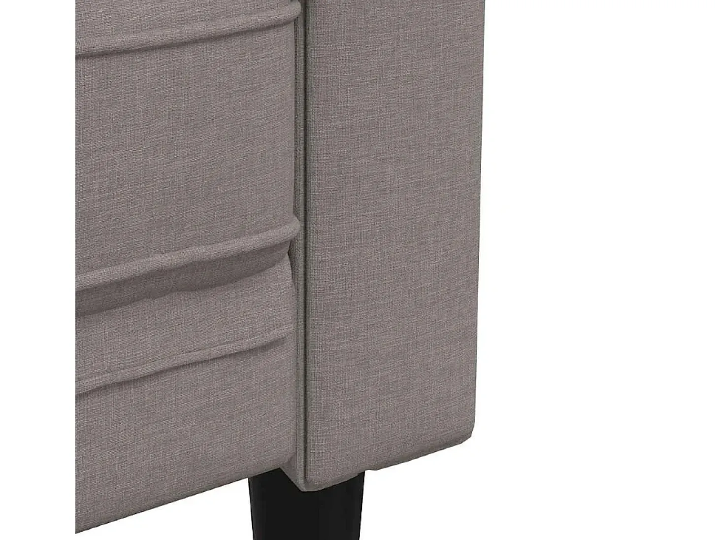 Sofá Chesterfield de 3 plazas tela gris taupe