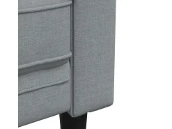 Sofá Chesterfield de 2 plazas tela gris claro