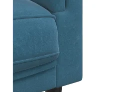 Sofá con cojines 3 plazas terciopelo azul