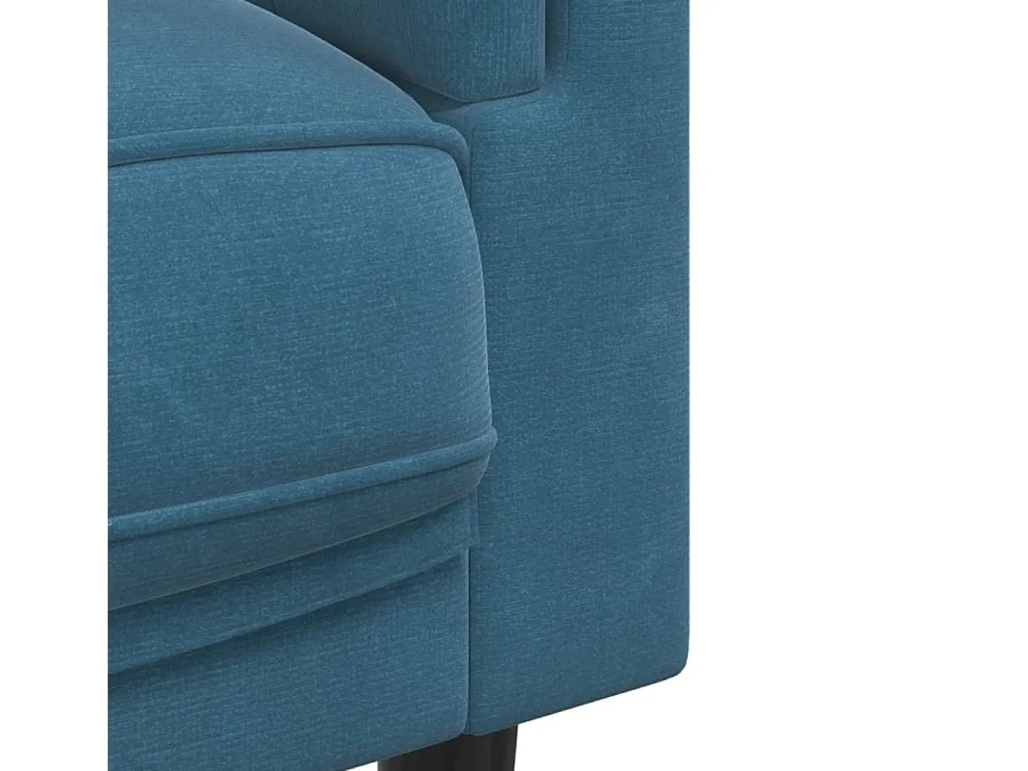 Sofá con cojines 3 plazas terciopelo azul