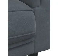 Sofá con cojines 3 plazas terciopelo gris oscuro