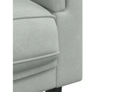 Sofá con cojines de 3 plazas terciopelo gris claro