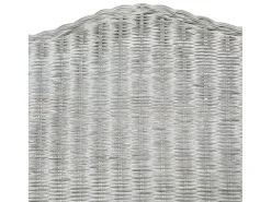 Sofá con cojín ratán natural gris y lino