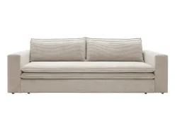 Sofá convertible de 3 plazas TILIA en pana color crema
