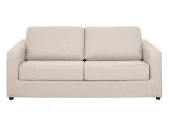 Sofá convertible exprés en tela beige de descanso 140 cm colchón 14 cm DONETO