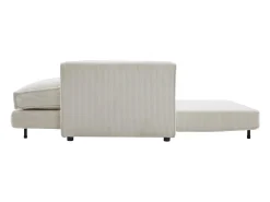 Sofá convertible recto de pana <> - 2 asientos - Beige