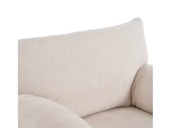 Sofá de 1 plaza con reposabrazos suaves, tela de chenilla beige - para sala de estar, dormitorio o rincón de lectura