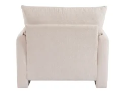 Sofá de 1 plaza con reposabrazos suaves, tela de chenilla beige - para sala de estar, dormitorio o rincón de lectura