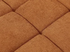 Sofá de 2 plazas con ajuste de respaldo en tela texturizada terracota APOLIU
