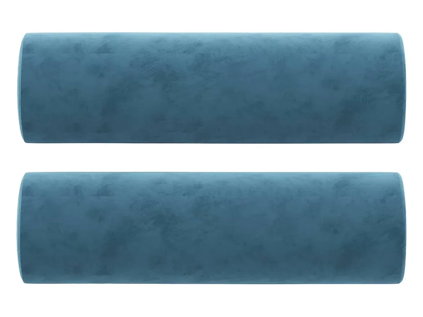 Sofá de 3 plazas con cojines terciopelo azul 180 cm