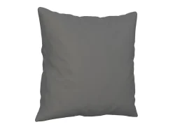 Sofá de 3 plazas con cojines tela microfibra gris oscuro 180 cm