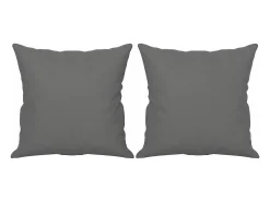 Sofá de 3 plazas con cojines tela microfibra gris oscuro 180 cm
