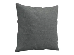 Sofá de 3 plazas con cojines tela gris oscuro 180 cm