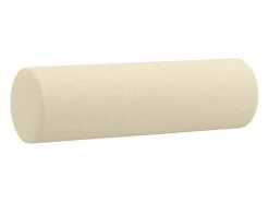 Sofá de 3 plazas con cojines tela color crema 180 cm