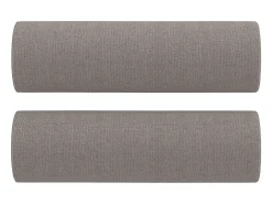 Sofá de 2 plazas con cojines tela gris taupe 120 cm