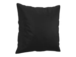 Sofá de 2 plazas con cojines cuero sintético negro 140 cm