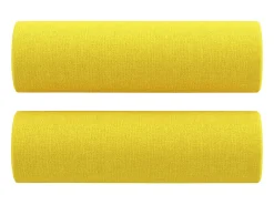 Sofá de 2 plazas con cojines tela amarillo claro 120 cm
