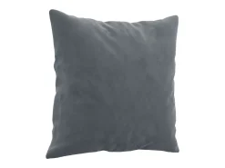 Sofá de 3 plazas con cojines terciopelo gris oscuro 180 cm