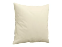 Sofá de 2 plazas con cojines cuero sintético color crema 120 cm