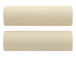 Sofá de 2 plazas con cojines tela color crema 120 cm