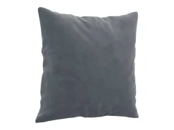 Sofá de 2 plazas con cojines terciopelo gris oscuro 120 cm