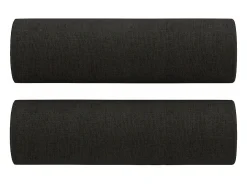 Sofá de 2 plazas con cojines tela negro 120 cm