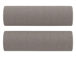 Sofá de 2 plazas con cojines tela gris taupe 140 cm