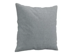 Sofá de 3 plazas con cojines tela gris claro 180 cm