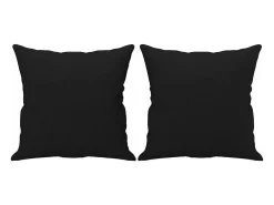 Sofá de 3 plazas con cojines tela de microfibra negro 180 cm