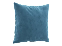 Sofá de 2 plazas con cojines terciopelo azul 140 cm