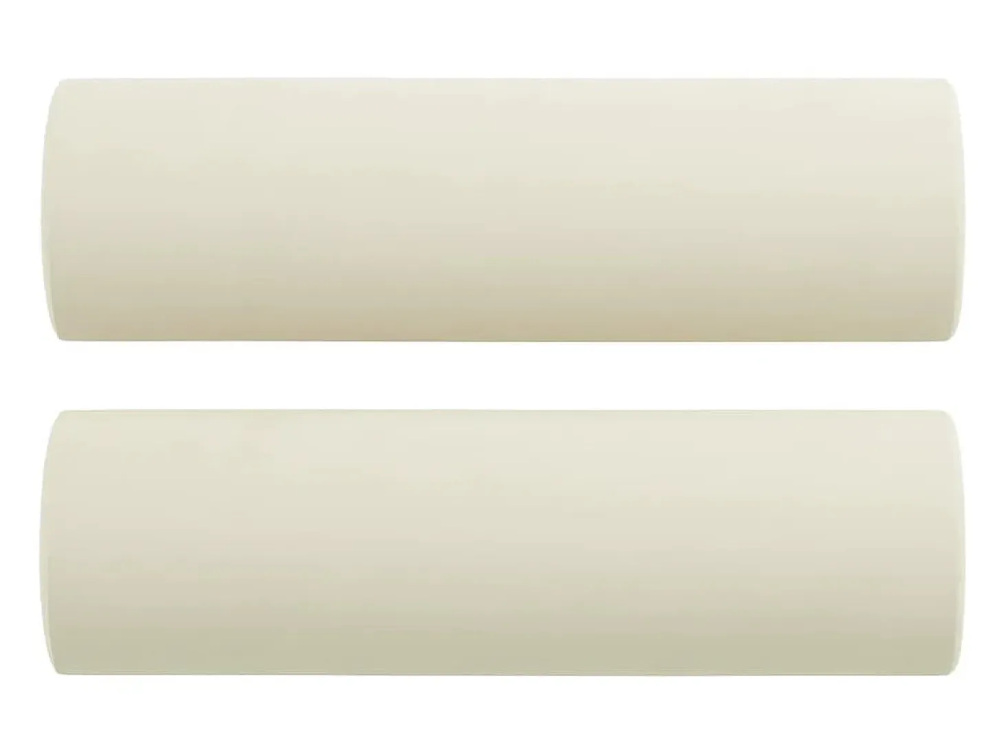 Sofá de 2 plazas con cojines terciopelo color crema 120 cm