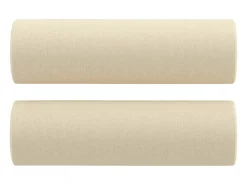 Sofá de 3 plazas con cojines tela color crema 180 cm