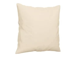 Sofá de 3 plazas con cojines tela de microfibra beige 180 cm