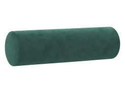 Sofá de 2 plazas con cojines terciopelo verde oscuro 140 cm