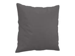 Sofá de 2 plazas con cojines cuero sintético gris 120 cm