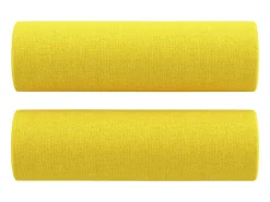 Sofá de 3 plazas con cojines tela amarillo claro 180 cm