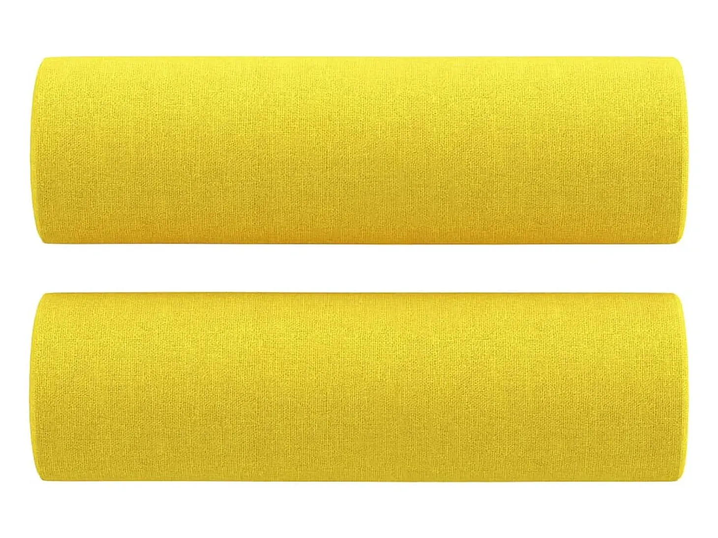 Sofá de 3 plazas con cojines tela amarillo claro 180 cm
