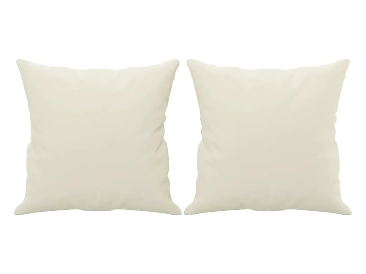 Sofá de 2 plazas con cojines terciopelo color crema 140 cm