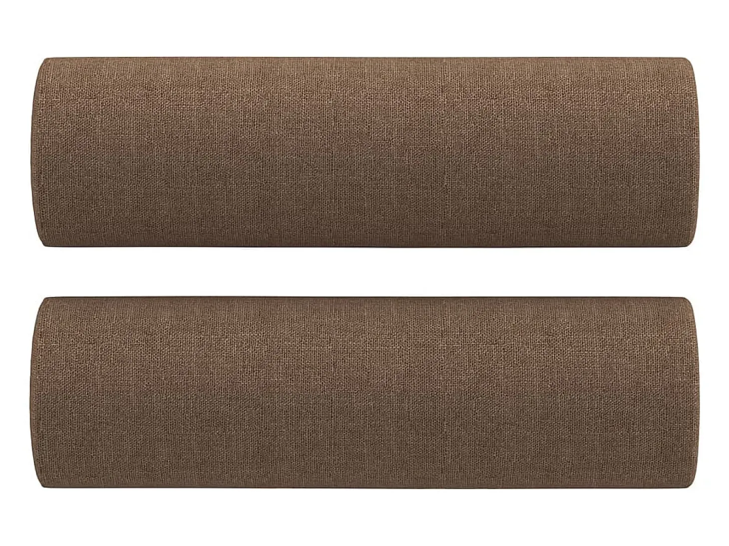 Sofá de 3 plazas con cojines tela marrón 180 cm