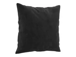 Sofá de 2 plazas con cojines terciopelo negro 120 cm