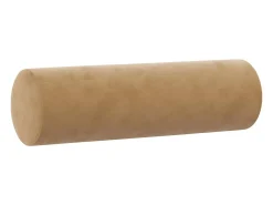 Sofá de 2 plazas con cojines terciopelo marrón 120 cm