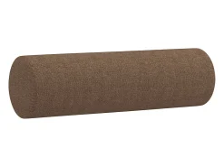 Sofá de 3 plazas con cojines tela marrón 180 cm