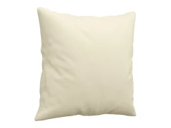 Sofá de 2 plazas con cojines cuero sintético color crema 120 cm